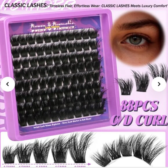 4 Styles Mega/ultra/ Dramatic/Volume/ Lash Clusters Kit, WaterProof Lashes NEW - Picture 10 of 15